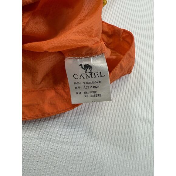 Camel Outdoor Women’s Packable Hooded Windbreaker Jacket Orange M - Picture 7 of 8